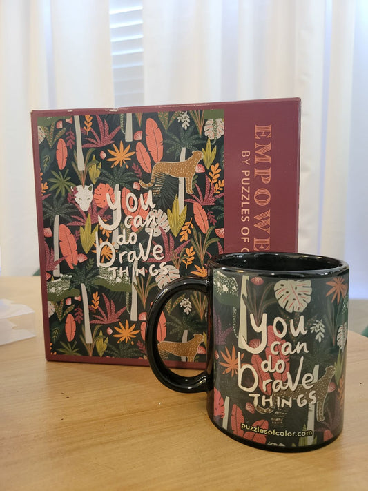 "You Can do Brave Things" Puzzle + Mug Gift Set